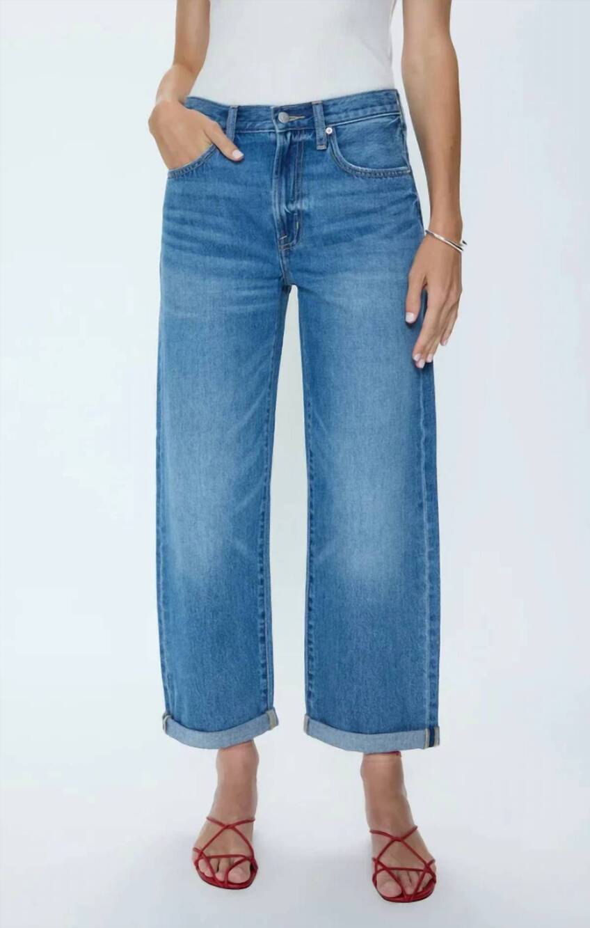 NEW PISTOLA donny rolled hem boyfriend jeans in heartfelt